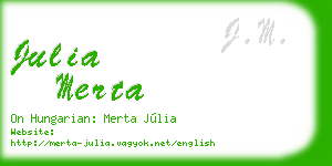 julia merta business card